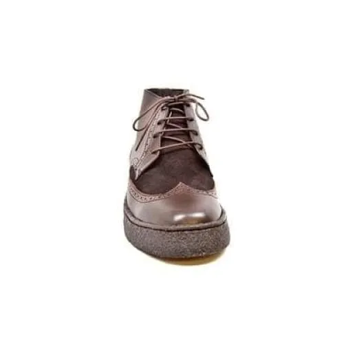 British Walkers Playboy Wingtips Limited Edition Men's Brown Leather and Suede High Top Boots