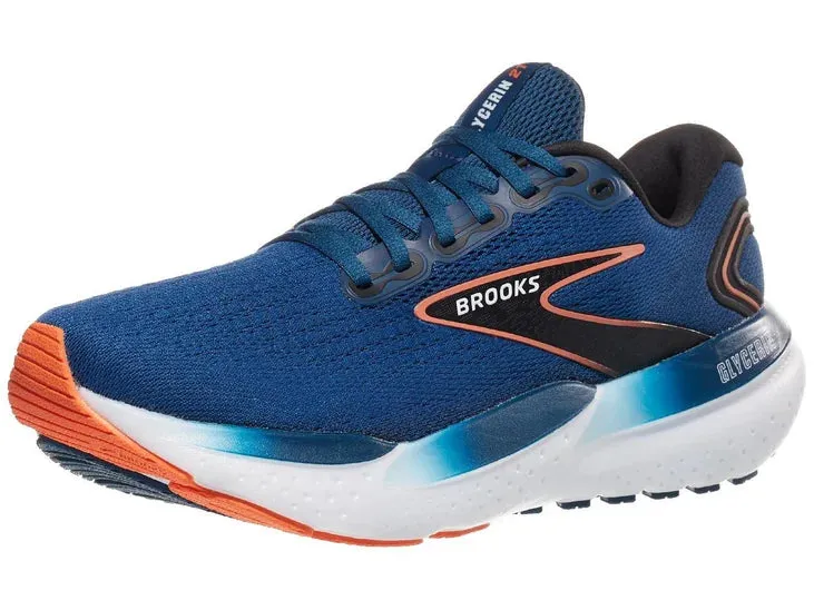 Brooks | Glycerin 21 | Men's | Blue Opal/Black/Nasturtium