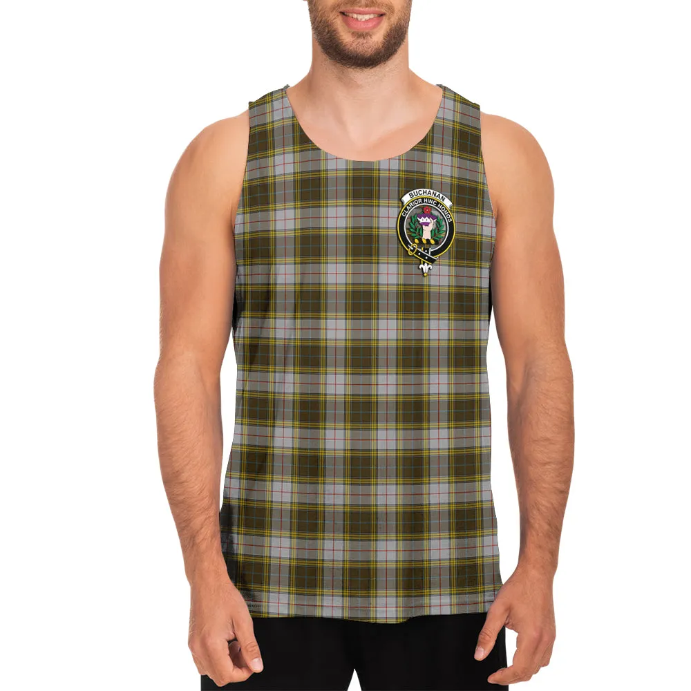 Buchanan Dress Tartan Mens Tank Top with Family Crest