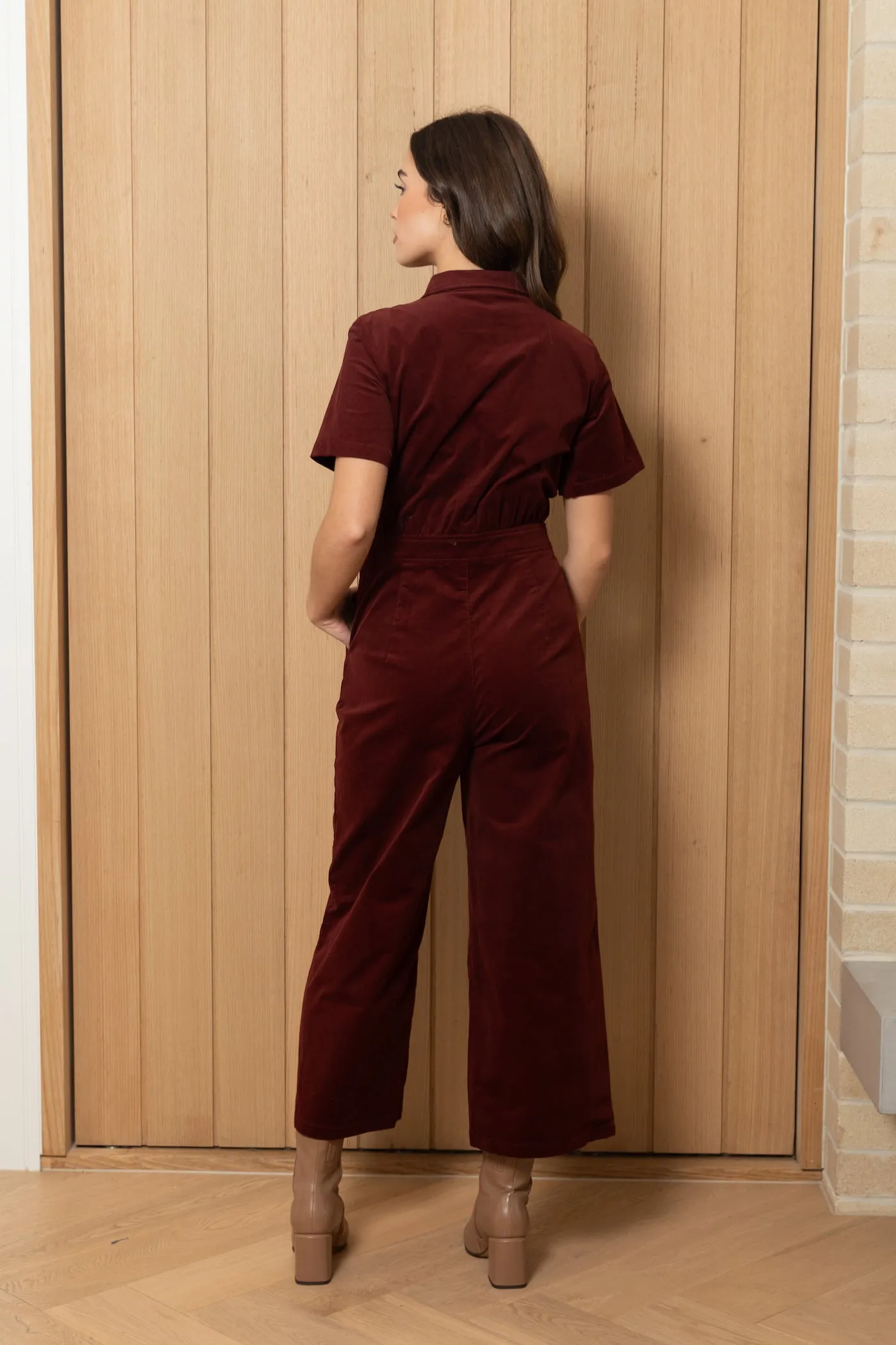 Burgundy Baby Corduroy Freestyler Jumpsuit