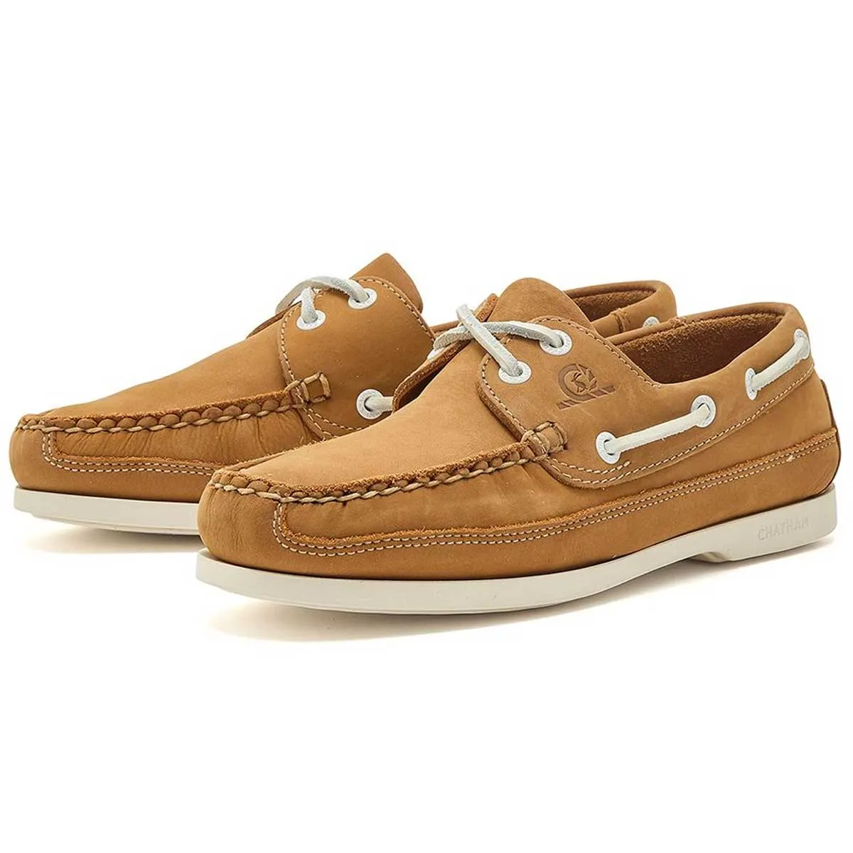 CHATHAM x JOULES Pier Premium Nubuck Boat Shoes - Women's - Tan