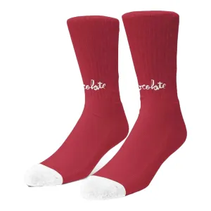 Chocolate Lost Chunk Socks Red