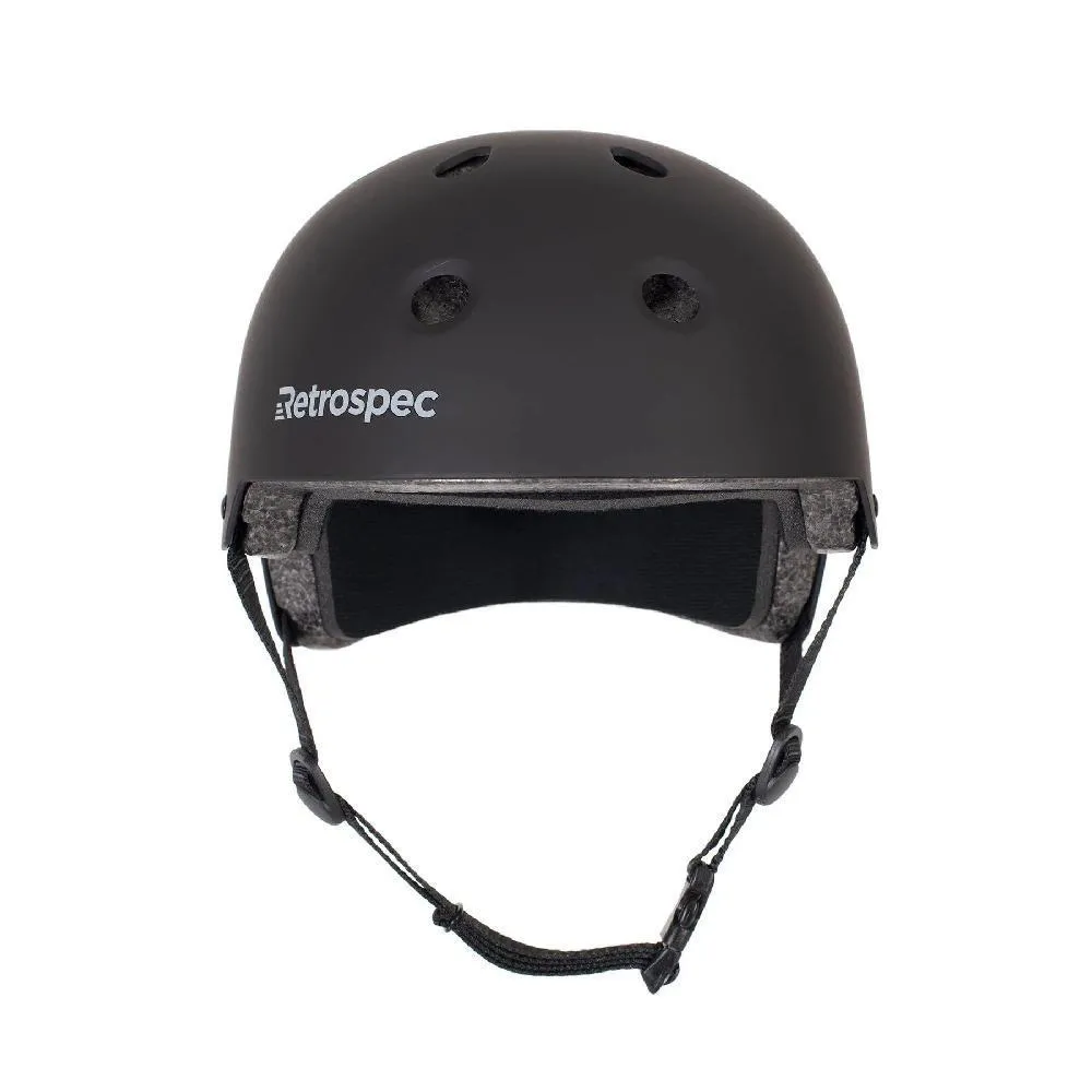 CM-2 Matte Black Commuter Longboard Skateboard Helmet