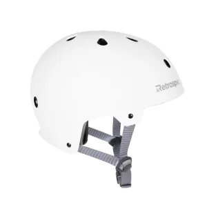 CM-2 Matte White Commuter Longboard Skateboard Helmet