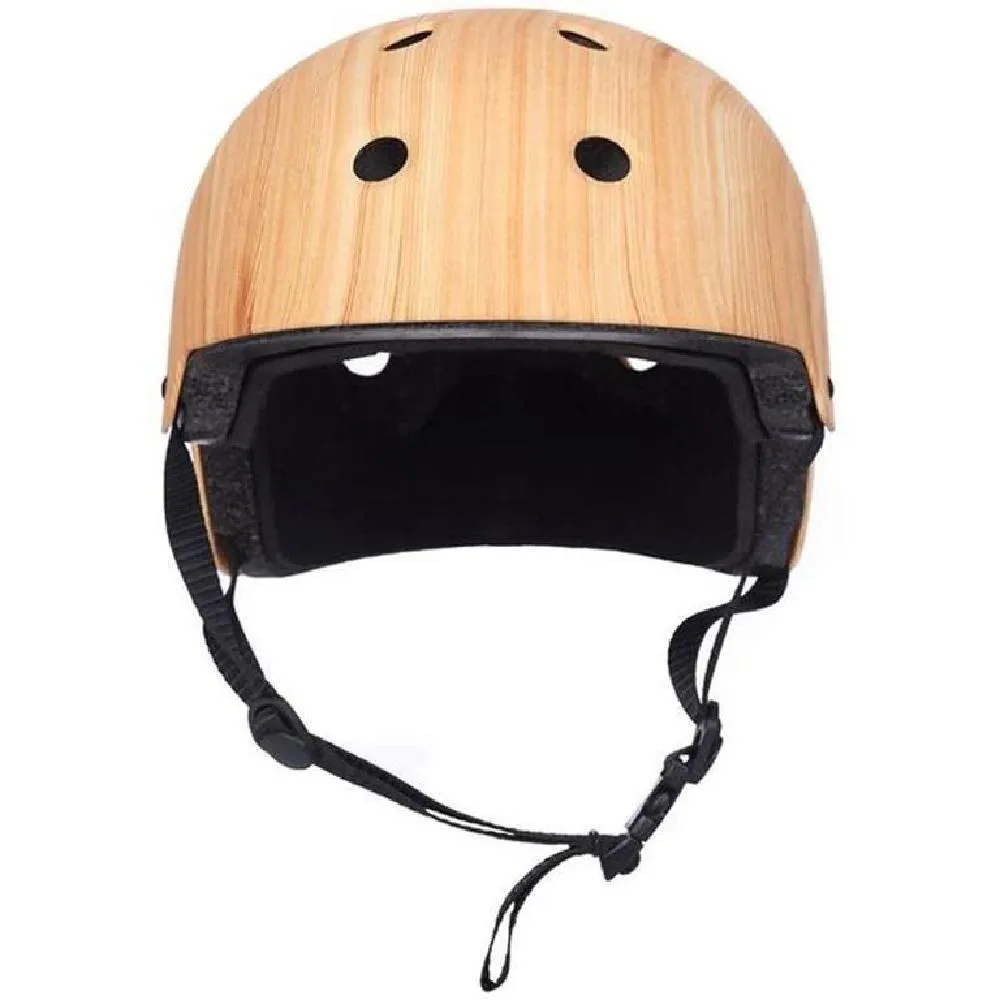 CM-2 Matte Wood Grain Commuter Longboard Skateboard Helmet