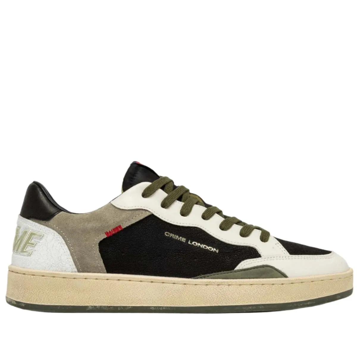 CRIME LONDON CHELSEA OLIVE SNEAKERS