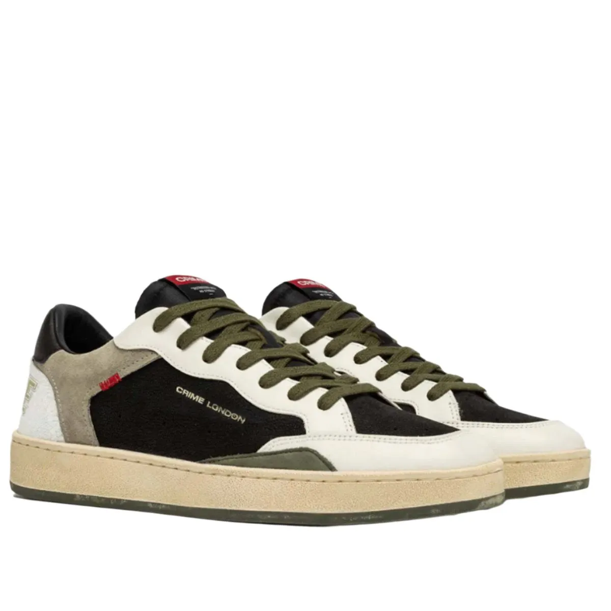 CRIME LONDON CHELSEA OLIVE SNEAKERS