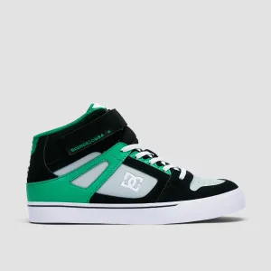 DC Pure HT EV High Top Shoes - Black/Kelly Green - Kids