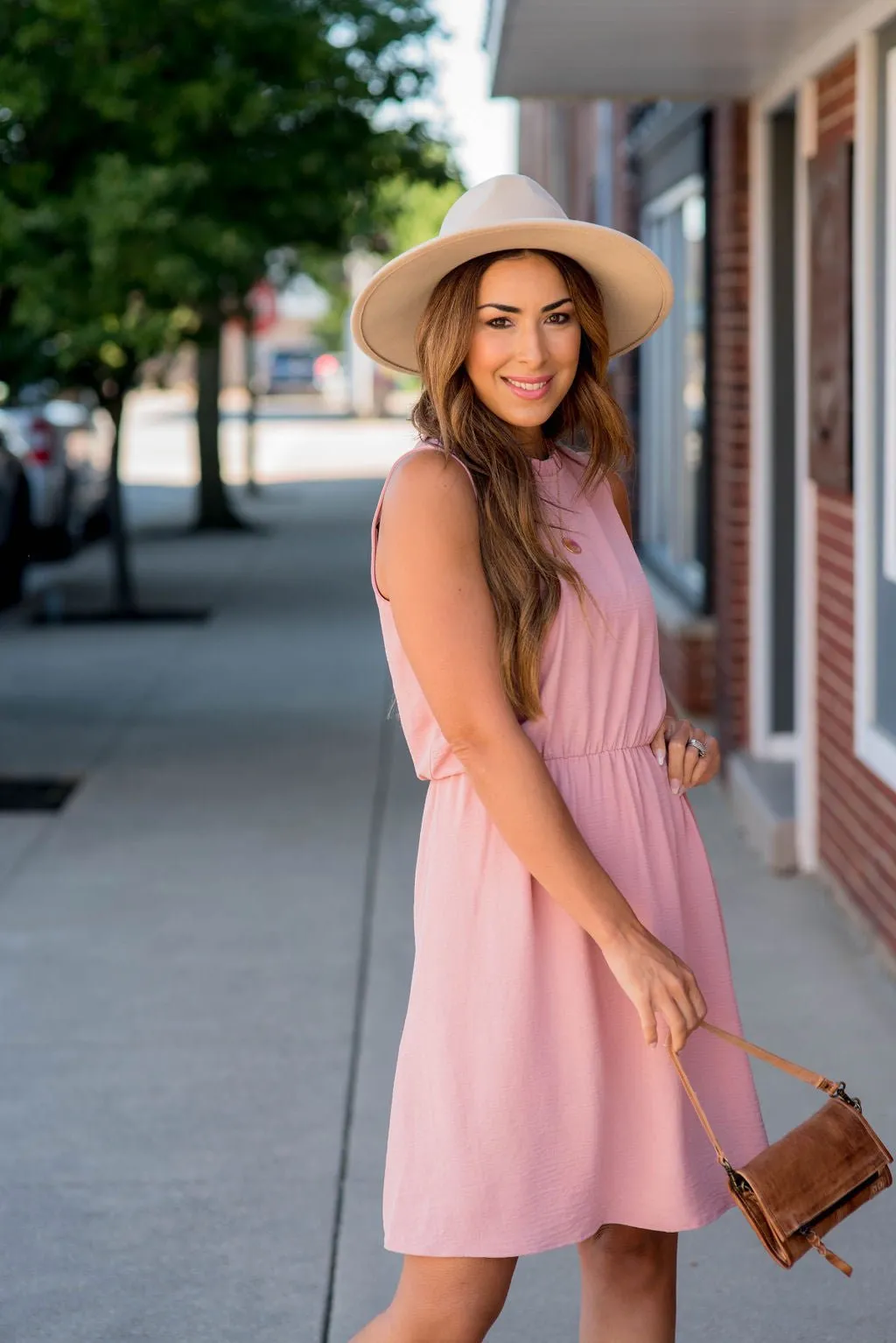 Dressy Cinched Ruffle Tank Dress