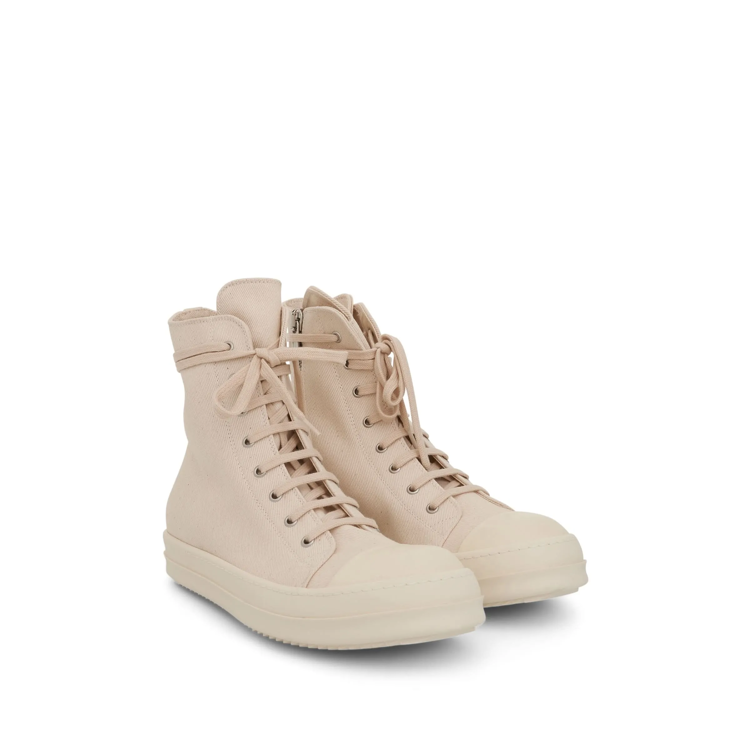 DRKSHDW Ramones High Denim Sneaker in Natural/Milk