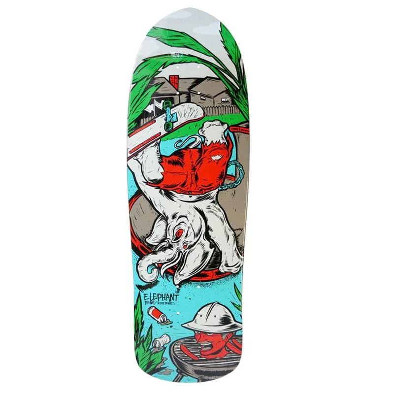 Elephant Brand 9.5" x 32.25" BBQ Session Lt. Grey Skateboard Deck