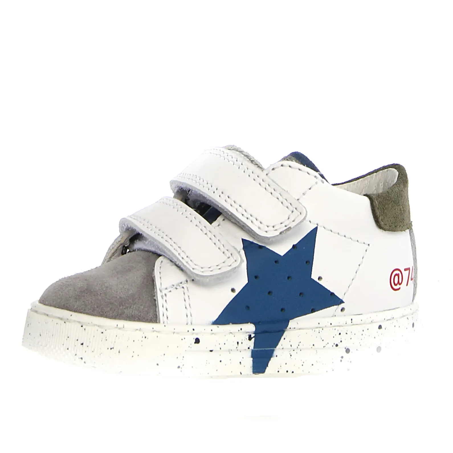 Falcotto Salazar 3 Vl Boy's and Girl's Casual Shoes - White/Grey/Azure