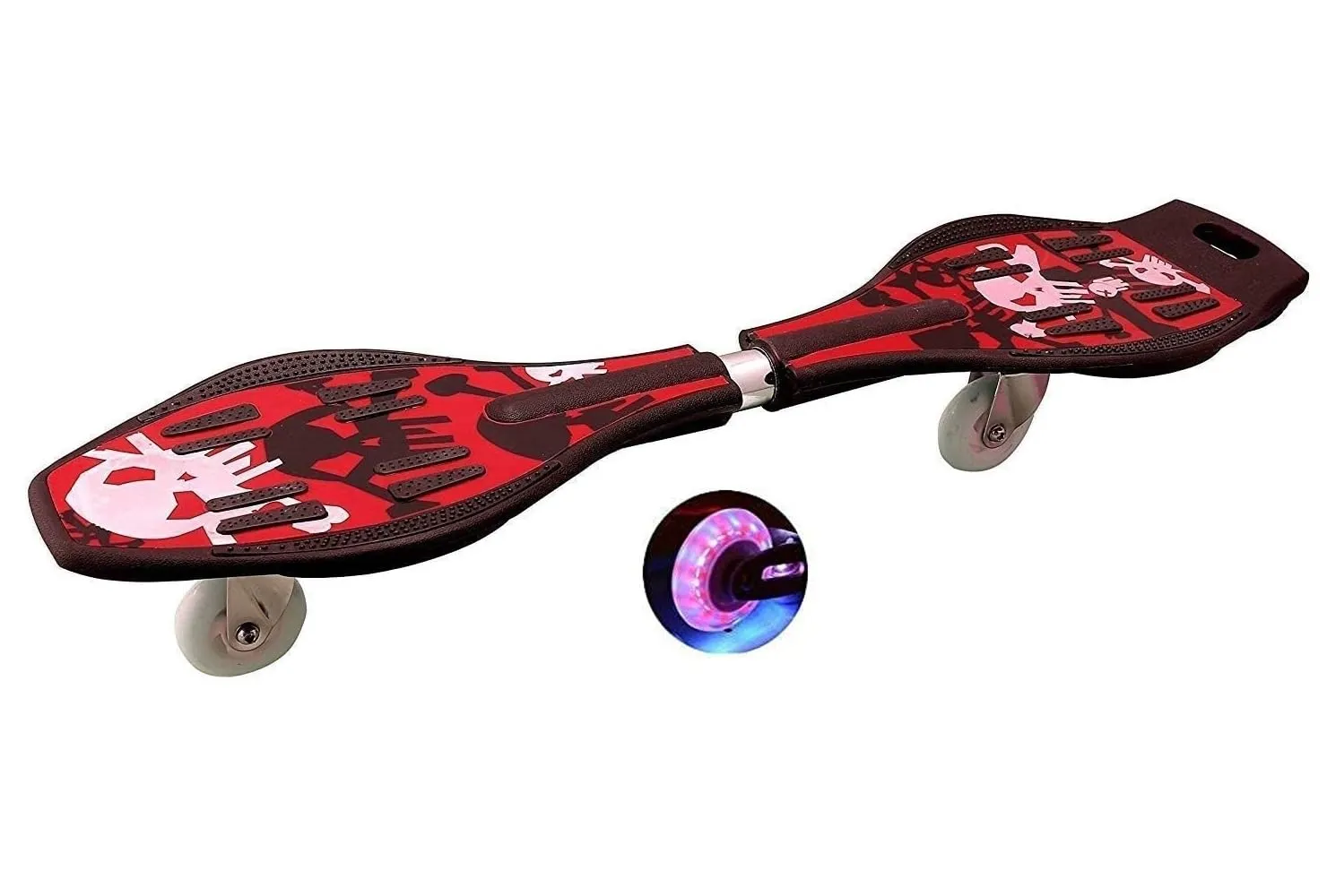 Famous Quality® Wave Board Ripstick Ripster ; Skate Board with Carry Bag LED Flash Colorful Lights on Wheels (Color and Design be My Vary)