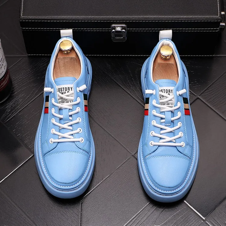 Fashion Leather Men Casual Sneakers