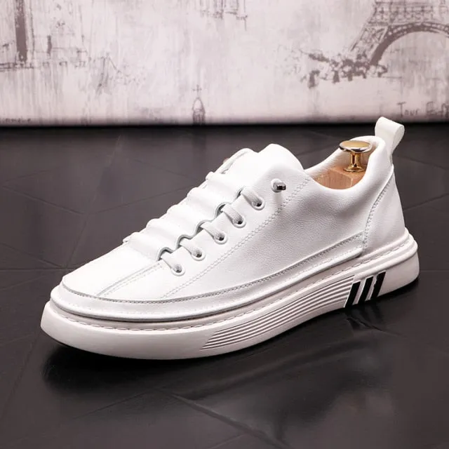 Fashion Leather Men Casual Sneakers