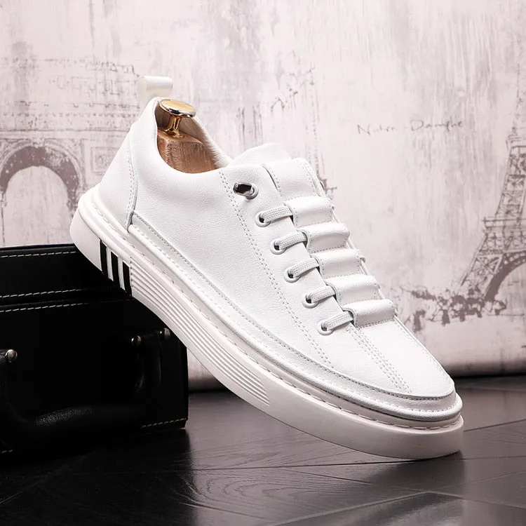 Fashion Leather Men Casual Sneakers