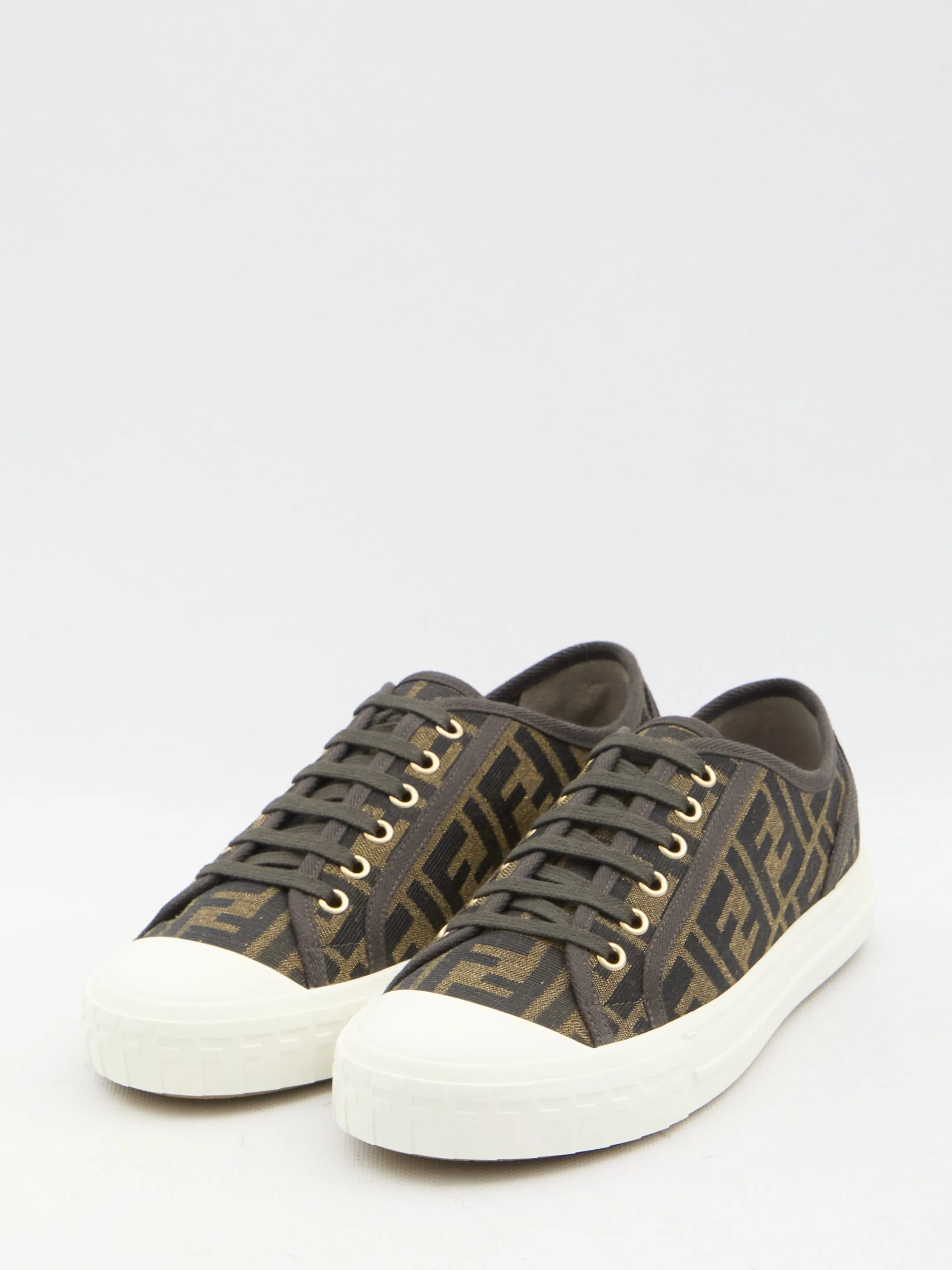 Fendi Domino FF Logo Low-Top Sneakers