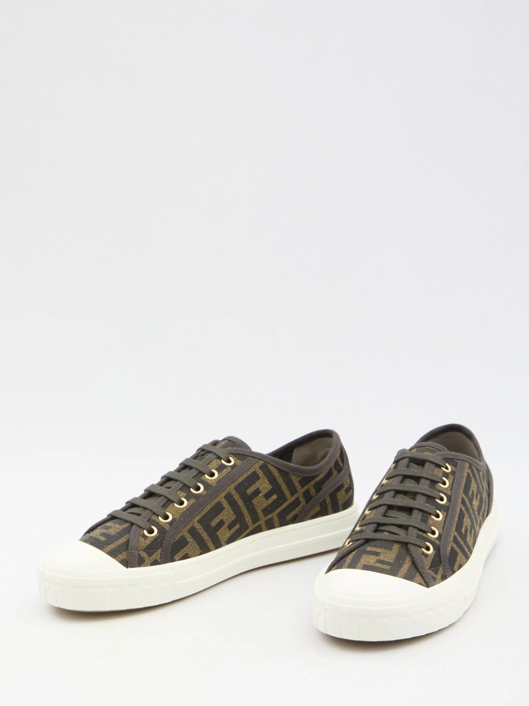 Fendi Domino FF Logo Low-Top Sneakers