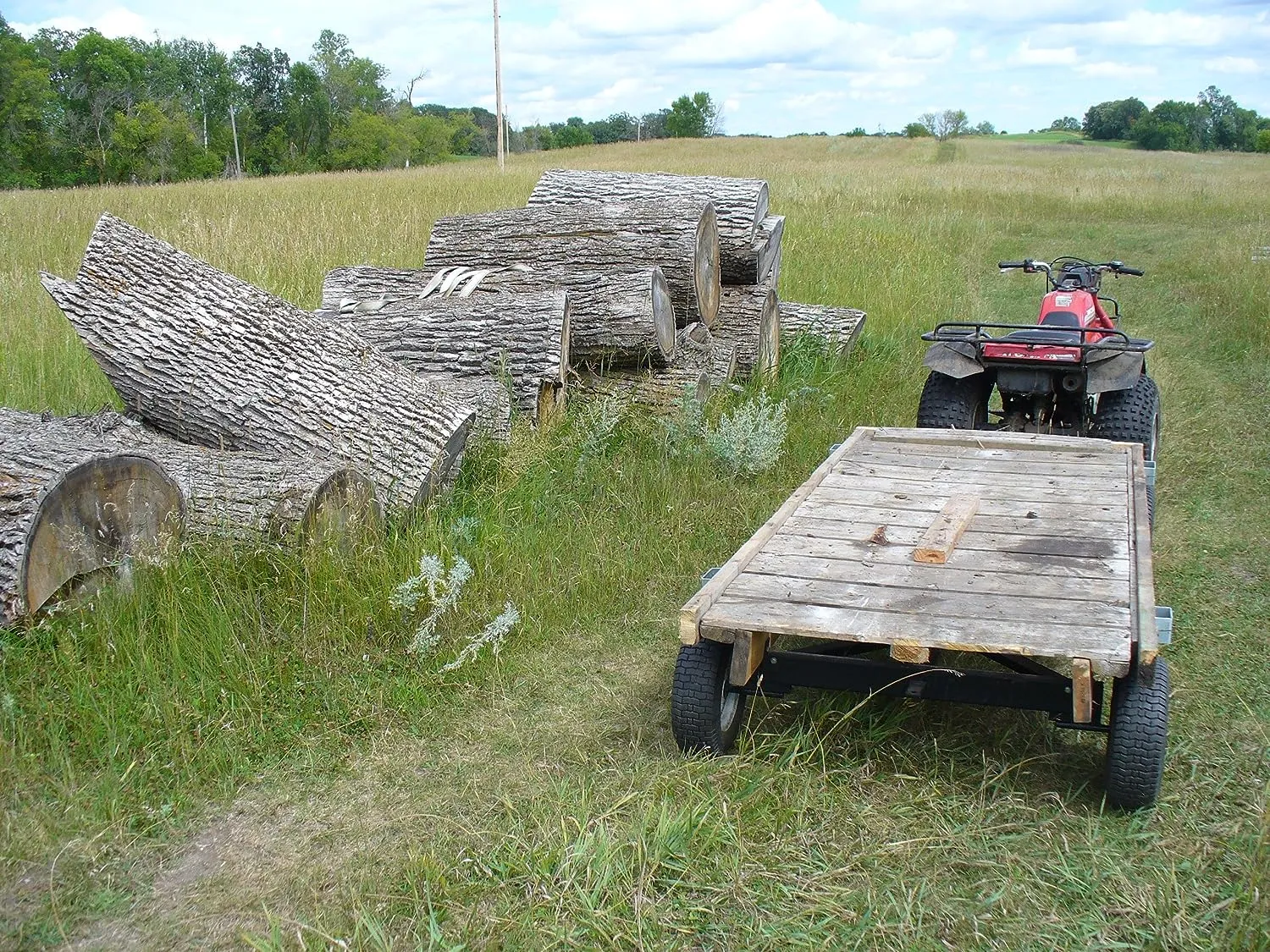 Field Tuff Utility Trailer Cart 225 lbs. Capacity For Tractor