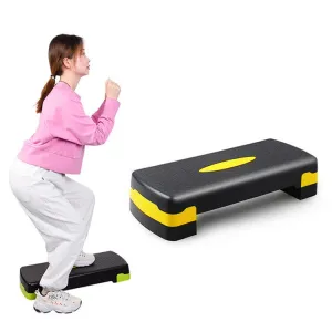 Fitness Pedal Rhythm Pedal Adjustable Sports Yoga Fitness Aerobics Pedal, Size: 78 x 30 x 10 cm(Black   Yellow)