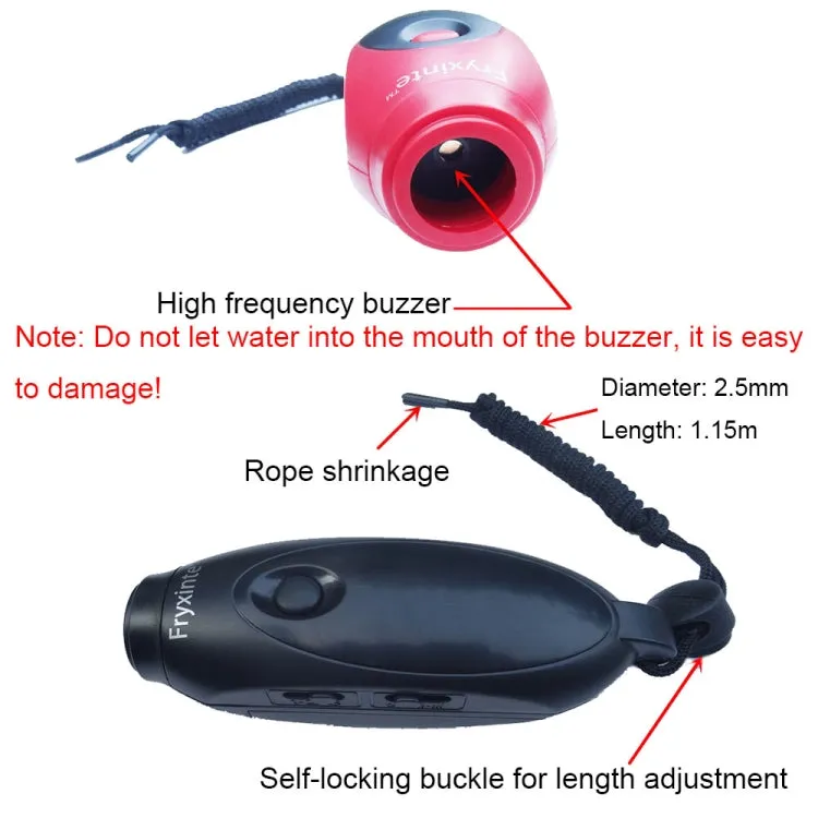 Fryxinte XT-7DS3 Adjustable High Decibel Sports Referee Electronic Whistle Emergency Rescue Training Whistle(Black)