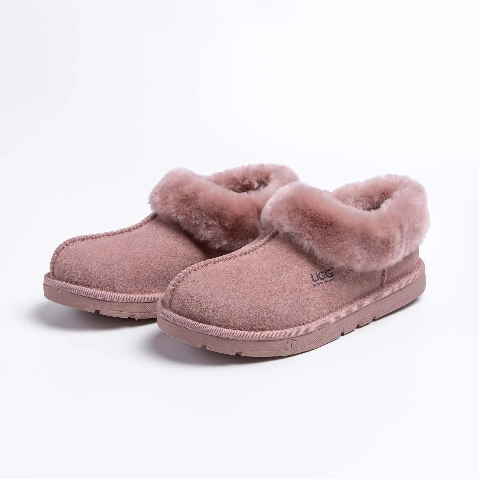 Genuine Merino Sheepskin Ankle Non-slip Home Slipper