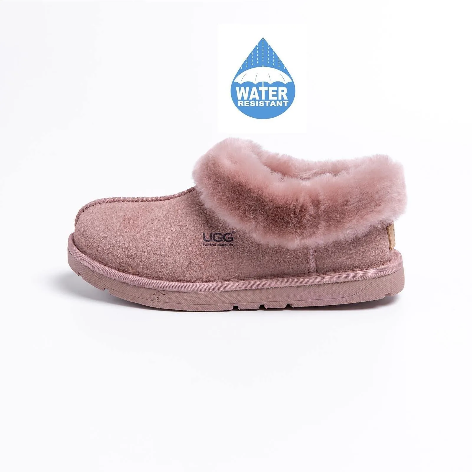 Genuine Merino Sheepskin Ankle Non-slip Home Slipper