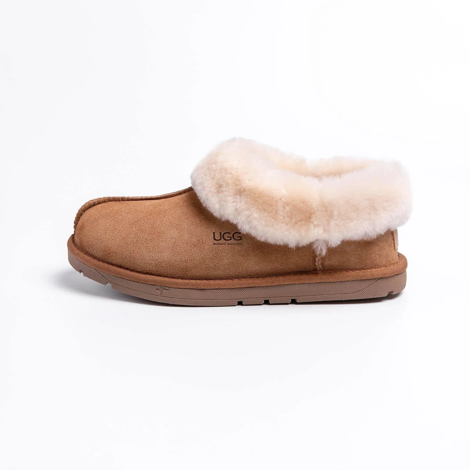 Genuine Merino Sheepskin Ankle Non-slip Home Slipper