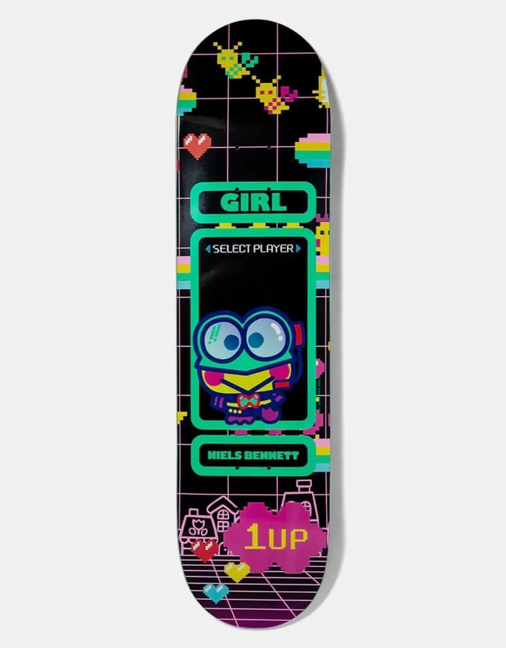 Girl x Sanrio Bennett Kawaii Arcade Skateboard Deck - 8"