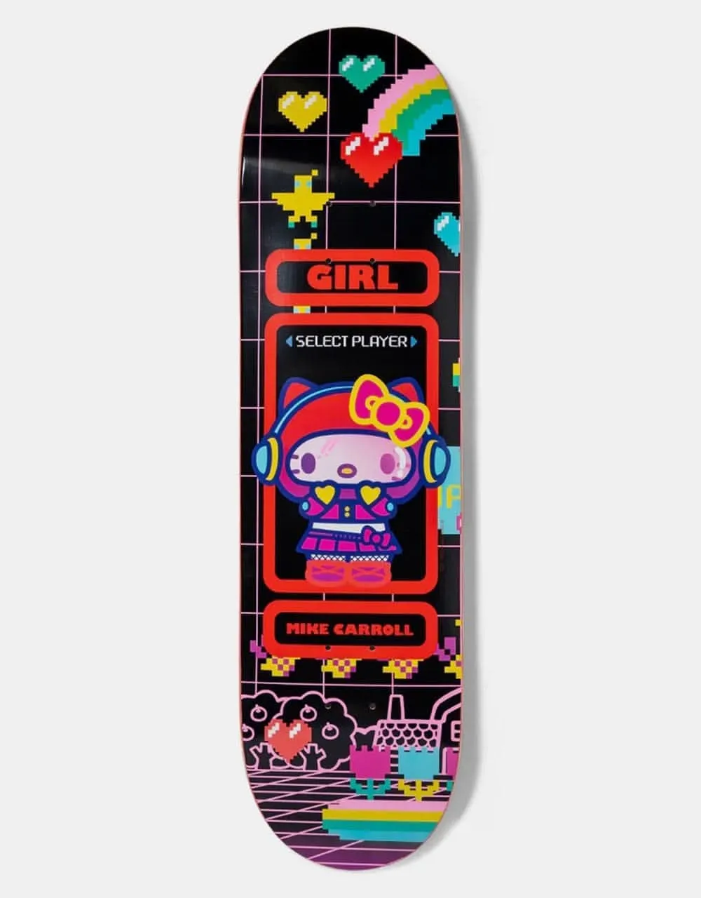 Girl x Sanrio Carroll Kawaii Arcade Skateboard Deck - 8"