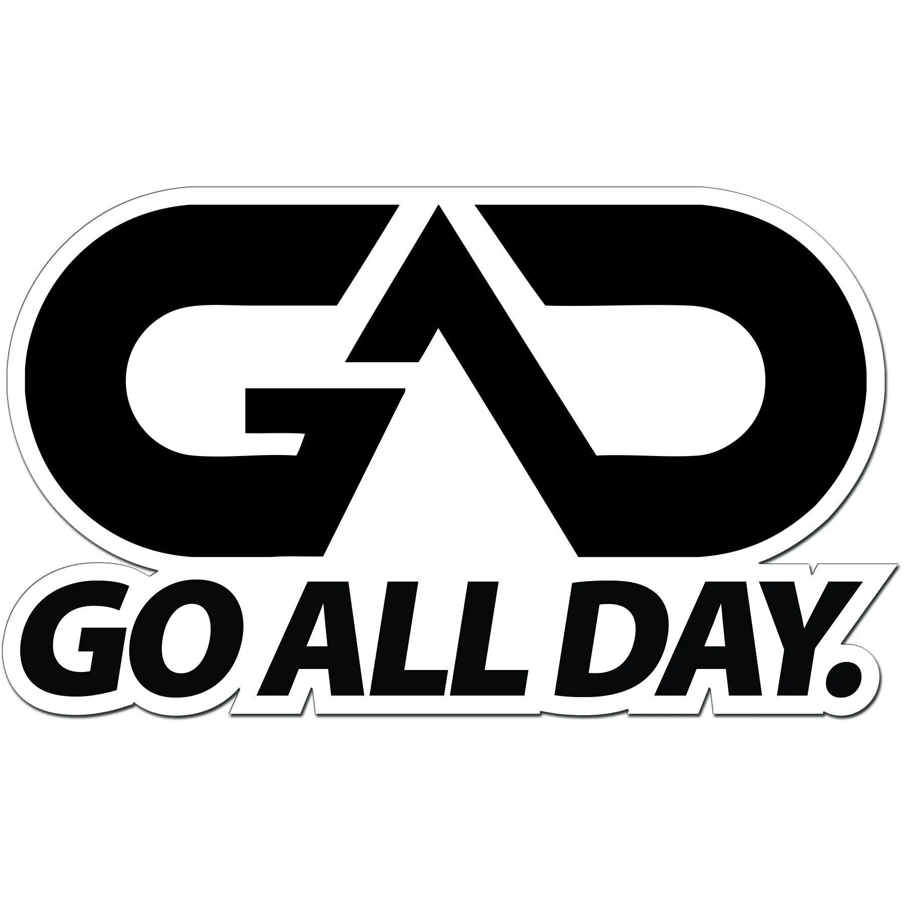 GO ALL DAY® Die-Cut Sticker (5" x 3")