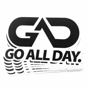 GO ALL DAY® Die-Cut Sticker (5" x 3")