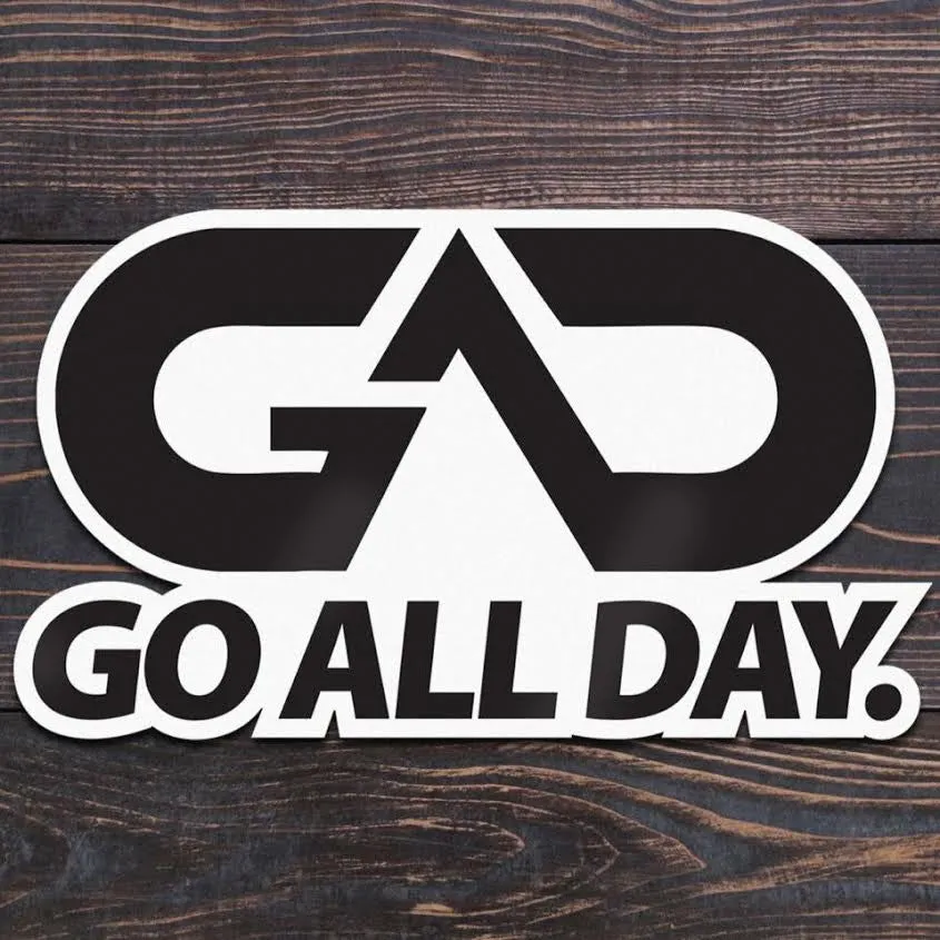 GO ALL DAY® Die-Cut Sticker (5" x 3")