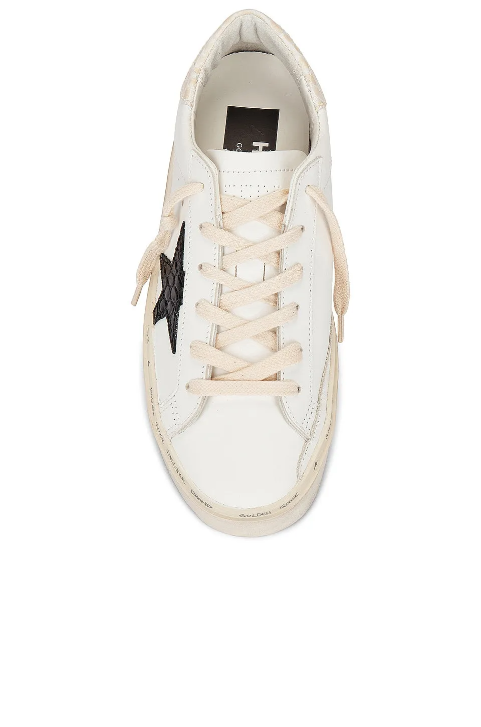 Golden Goose Hi Star Sneakers, White, Black, & Ivory