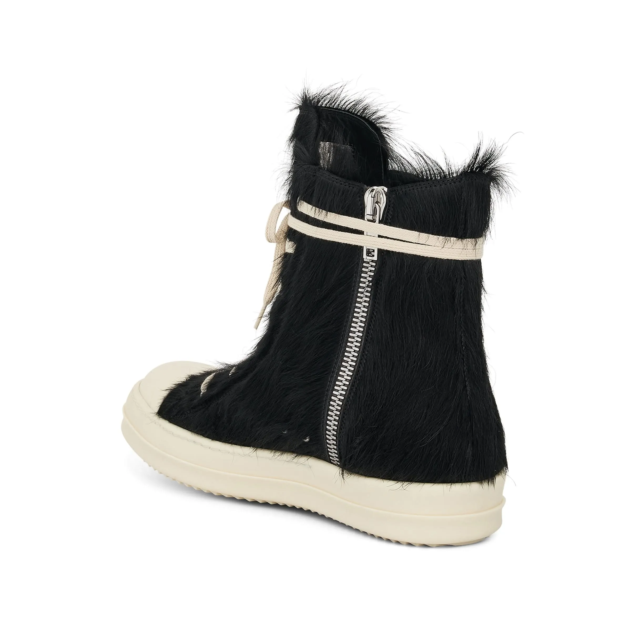 High Fur Sneaker in Black/Milk