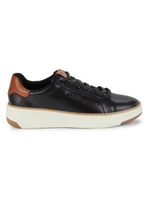 Hines Sneakers with Contrast Sole and Tommy Hilfiger Logo, Black