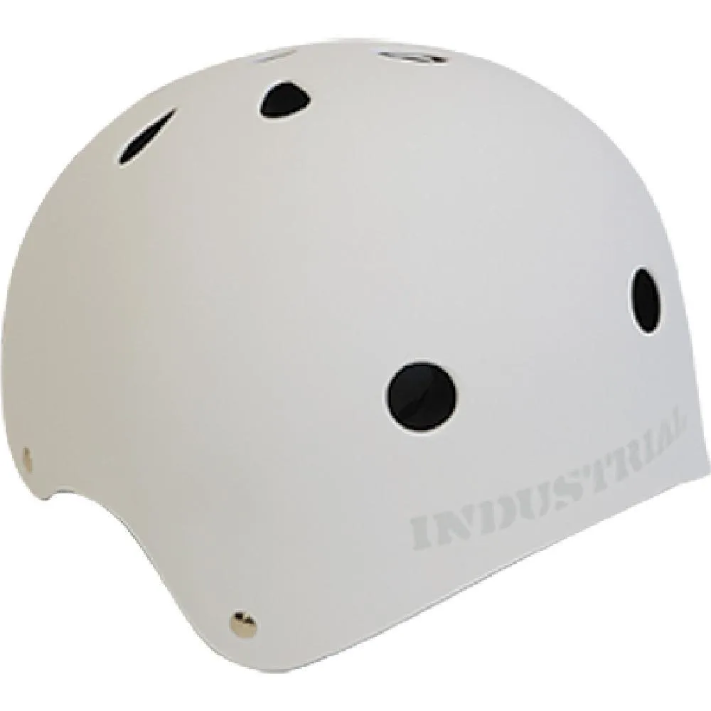 Industrial Flat White Longboard Skateboard Skate Helmet