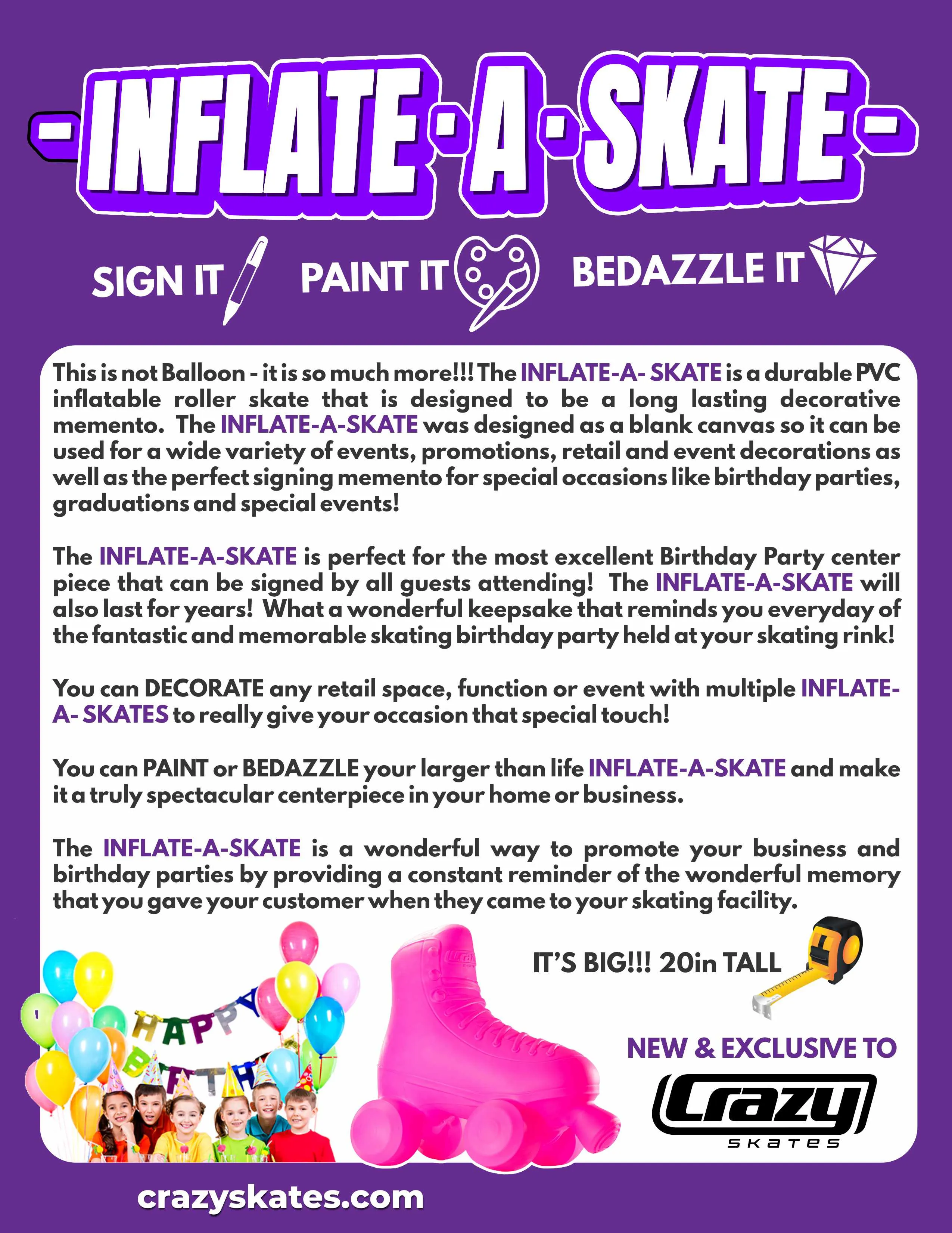 INFLATE-A-SKATE Pink | PRE-ORDER