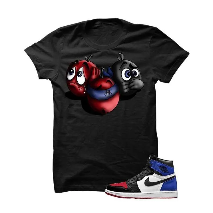 Jordan 1 Top 3 Black T Shirt (See No Evil)