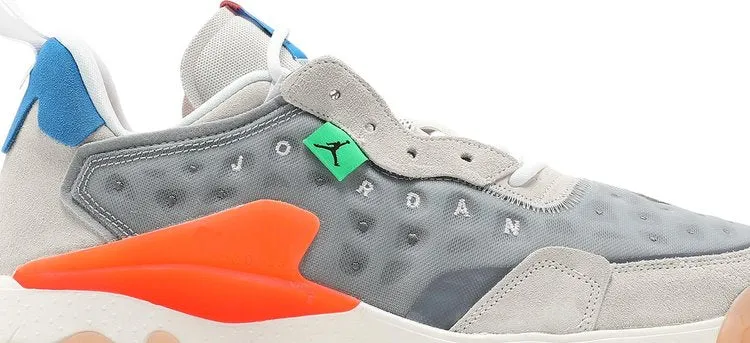 Jordan Delta 2 Light Smoke Gray Total Orange Sneakers