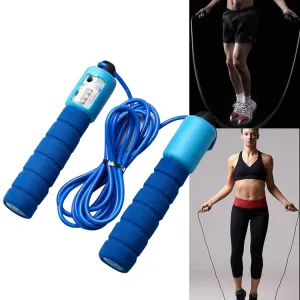 Jump Ropes with Counter Sports Fitness Adjustable Fast Speed Counting Jump Skip Rope Skipping Wire(Blue)