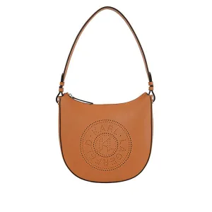 KARL LAGERFELD  CIRCLE PERFORATED BROWN BAG