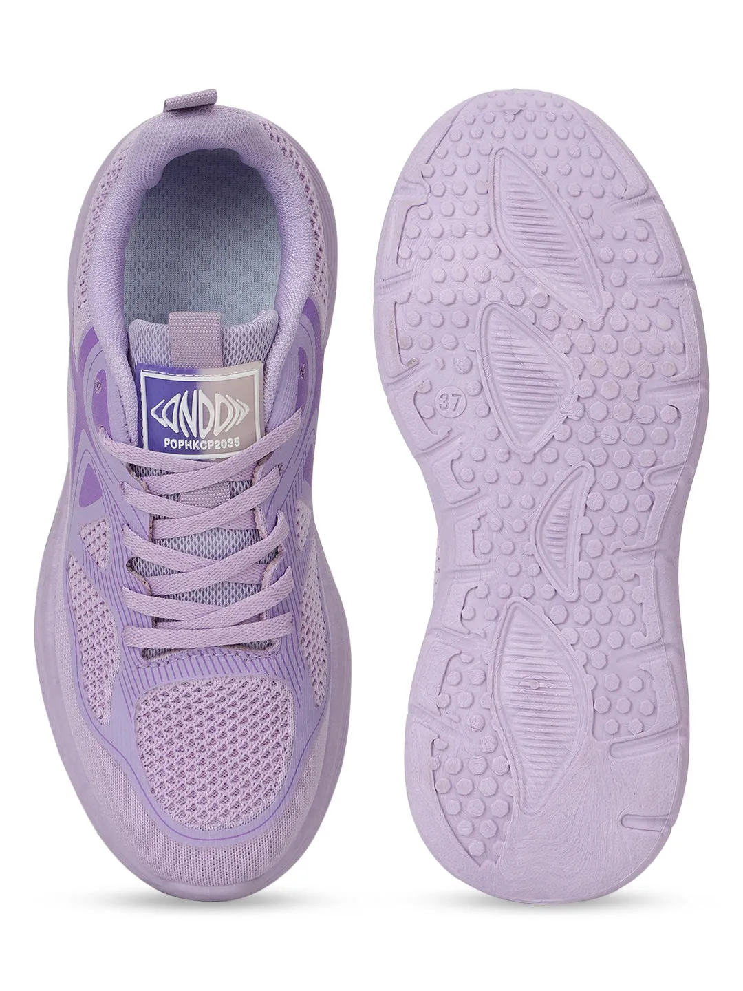 Lilac Mesh Lace-Up Sneakers (TC-RS3613-LILAC)