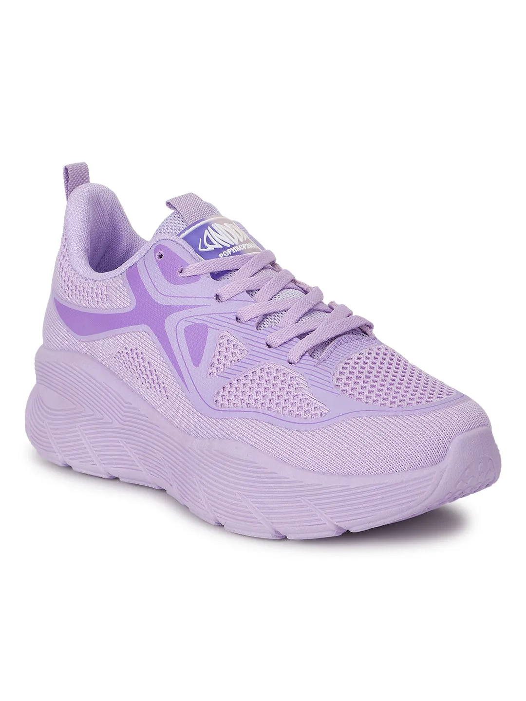 Lilac Mesh Lace-Up Sneakers (TC-RS3613-LILAC)