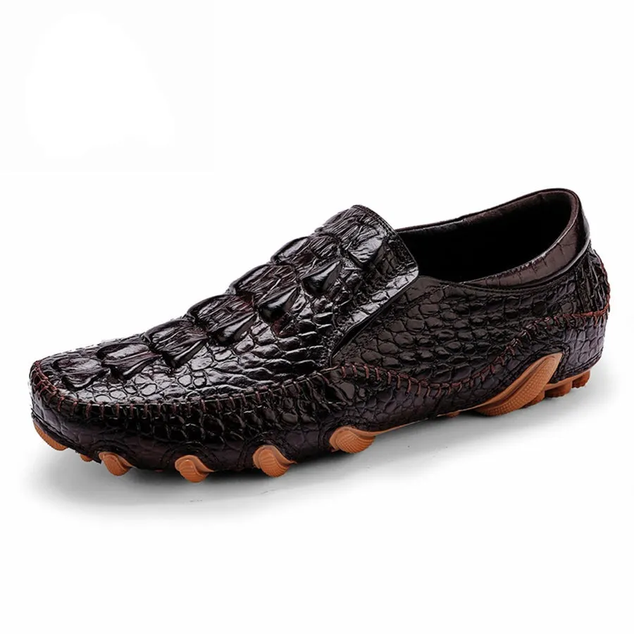 Luxury Alligator Texture Slip-On Oxford Shoes