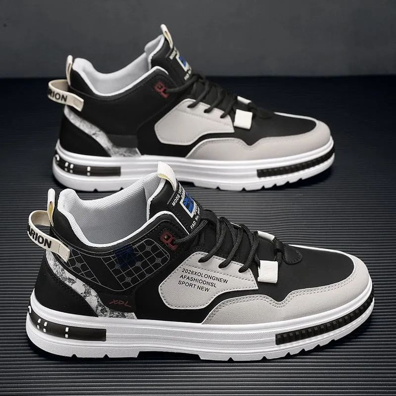 Luxury Designer Leather Platform Men Sneakers