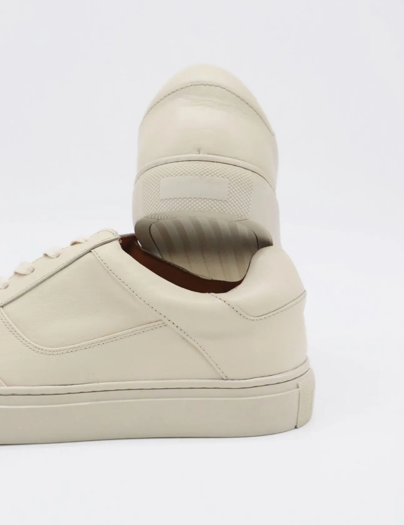 Martini sneakers in off white leather mens shoes