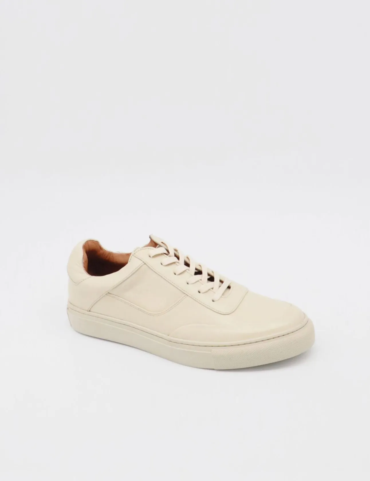 Martini sneakers in off white leather mens shoes