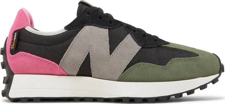 New Balance 327 'Black Pink Green' sneakers, black