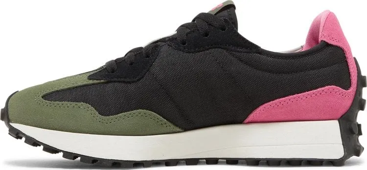 New Balance 327 'Black Pink Green' sneakers, black